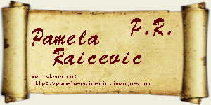 Pamela Raičević vizit kartica